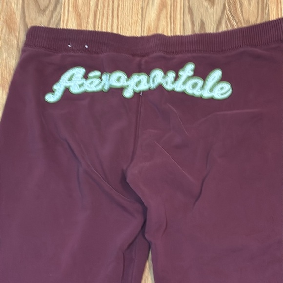 Aeropostale Y2K Burgundy CapriJoggers with Logo, Medium - Picture 3 of 9